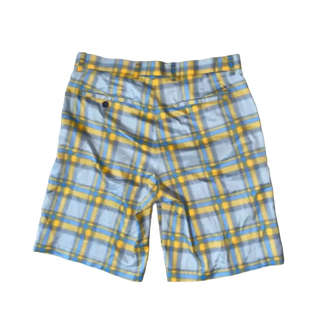 Callaway Plaid Preppy Casual Gorp Golf Shorts with two front slant pockets sz 36